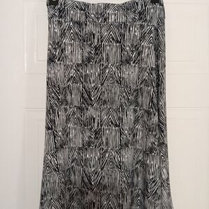 Merona Black and White Pencil Midi Skirt Resort Wear